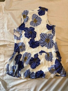 Nine West dress White with Blue Floral Print